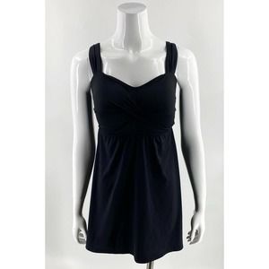 Lands End Swimsuit Dress Size 4 DD Black NEW
